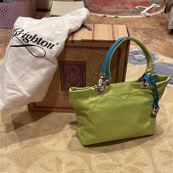 Brighton Jodi reversible leather/fabric small handbag in original bag & box - Picture 3 of 9